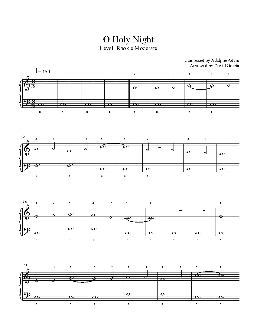O Holy Night by Traditional Piano - Oholynight Beg Full Score