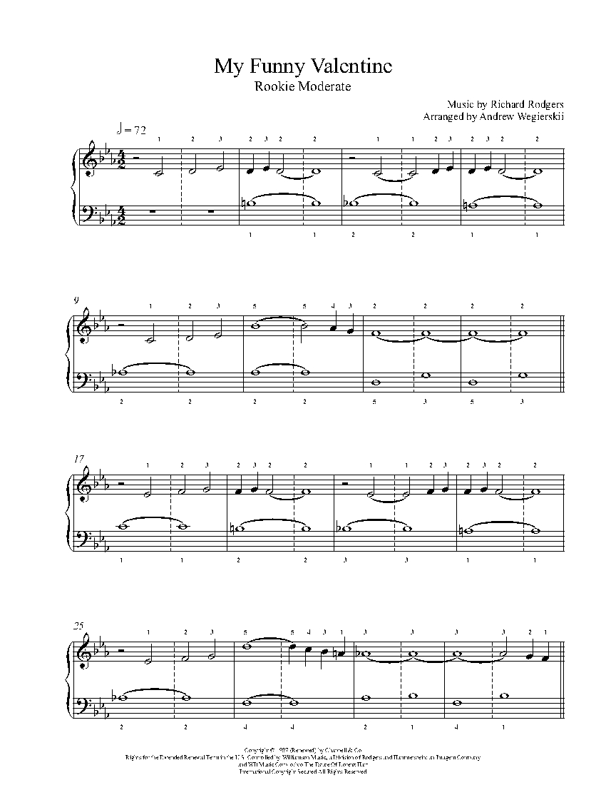 My Funny Valentine sheet music