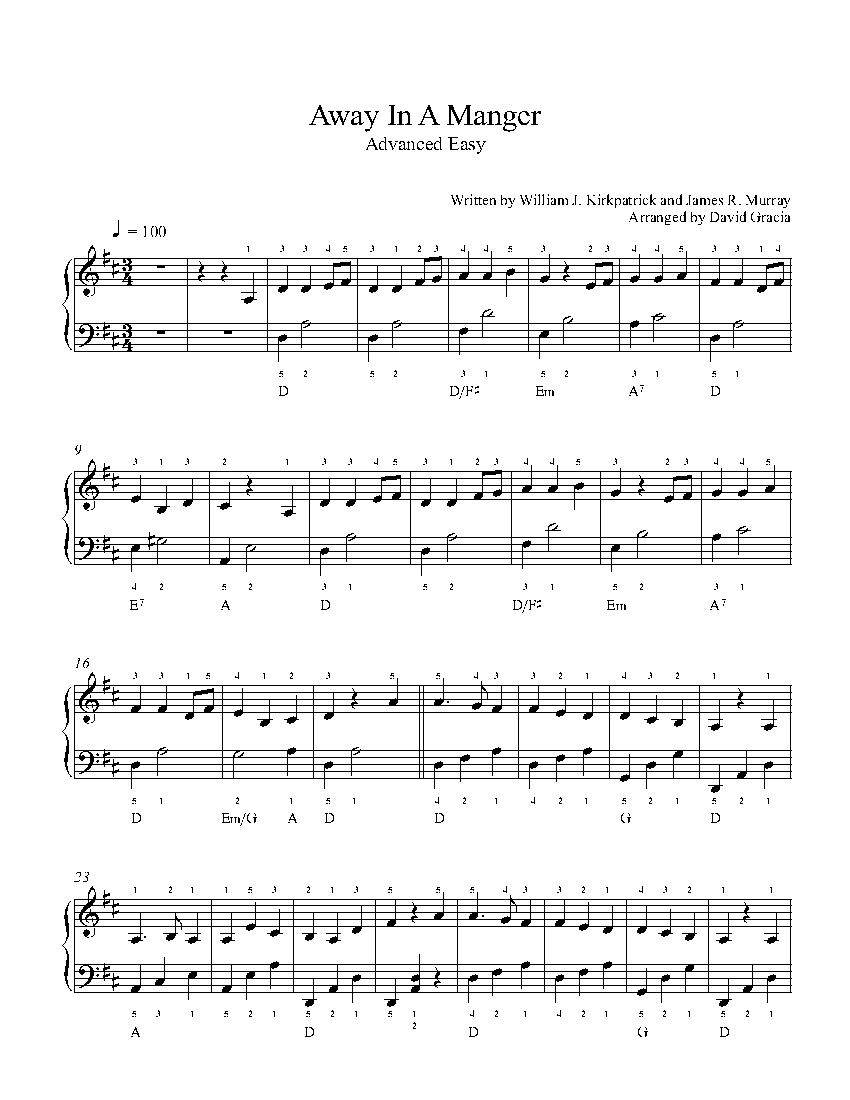 Away In A Manger Sheet Music For Piano Best Music Sheet
