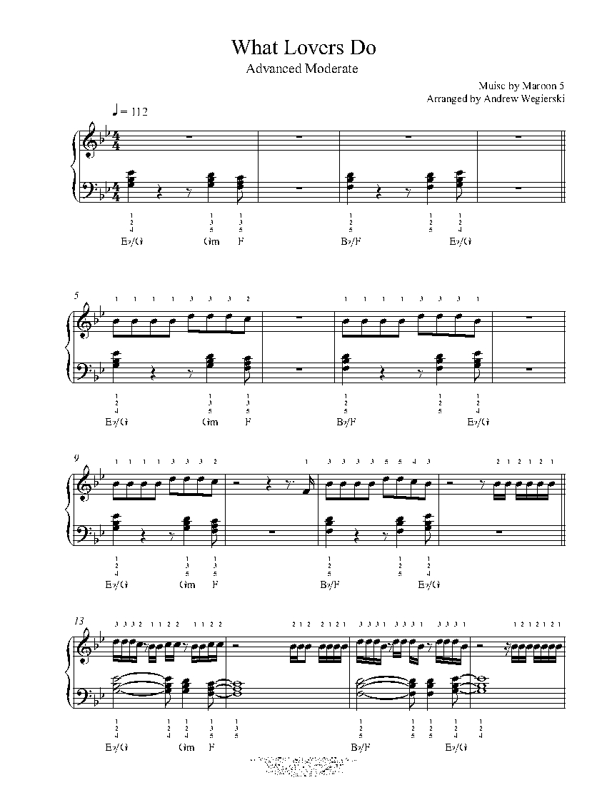 What Lovers Do sheet music