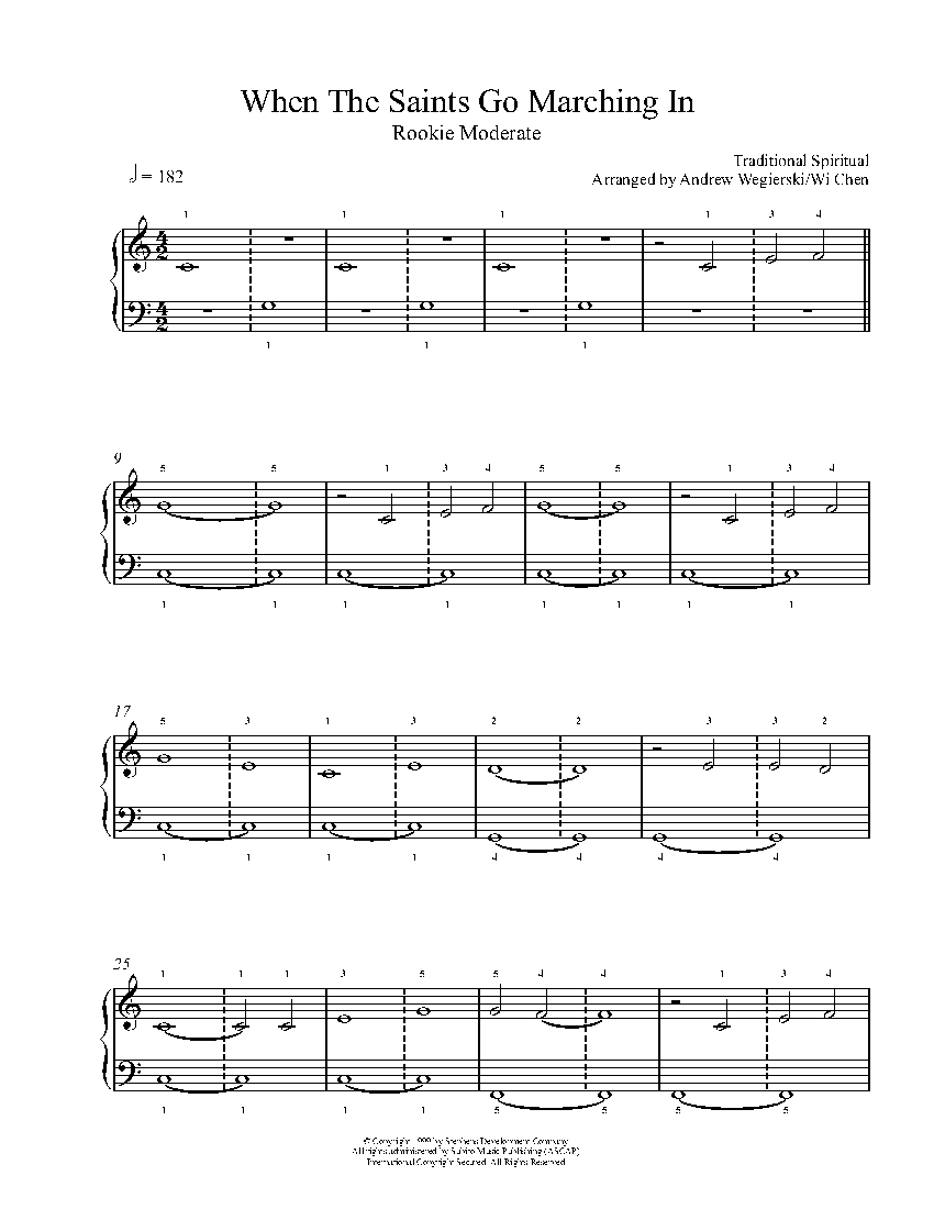 When The Saints Go Marching In By Traditional Piano Sheet Music