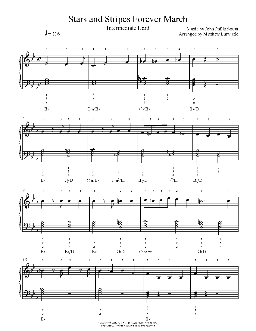 Stars and Stripes Forever March sheet music