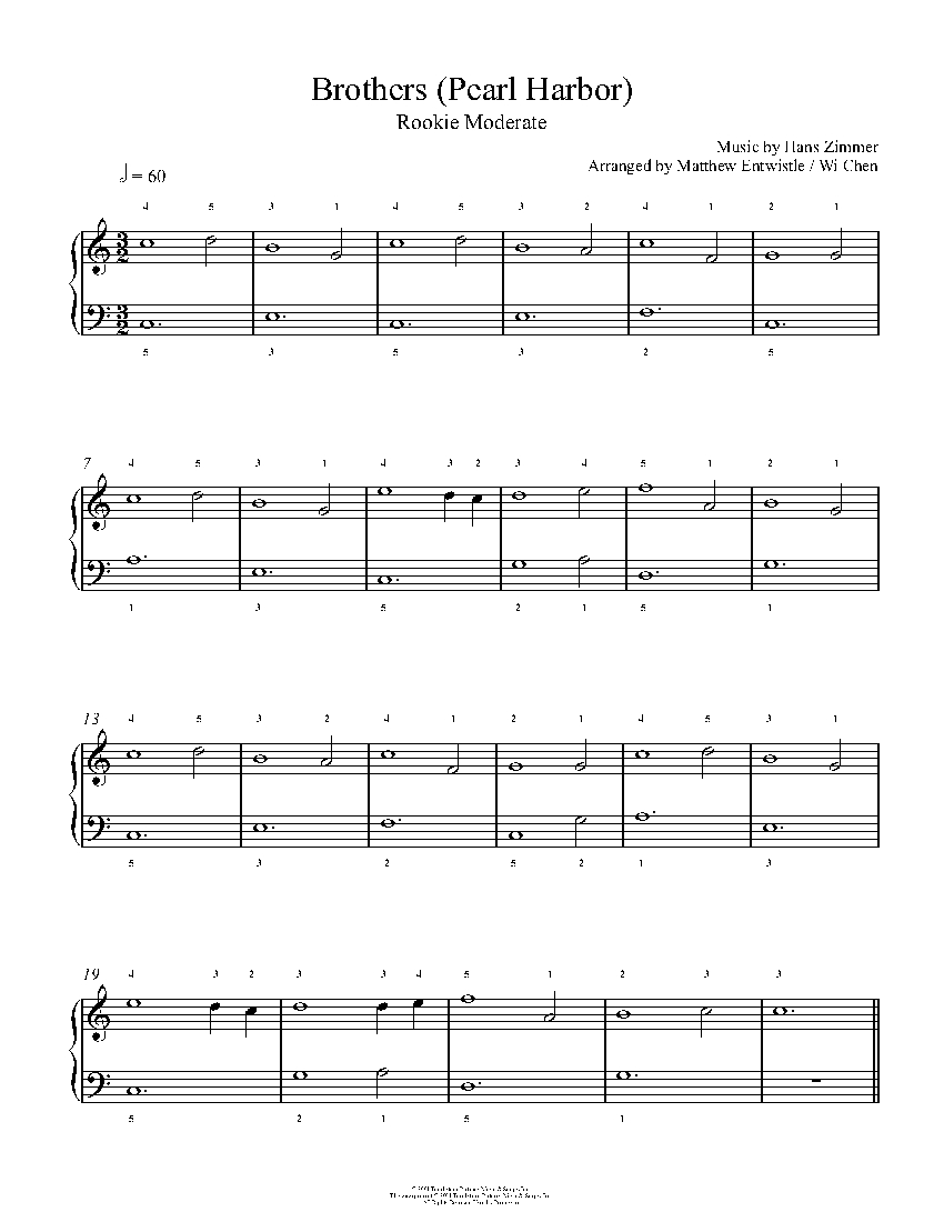 Brothers sheet music