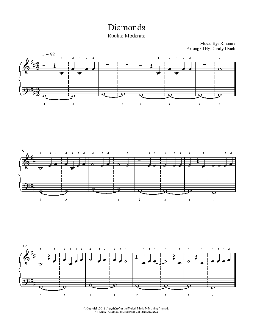 Diamonds sheet music
