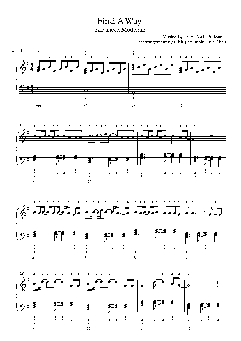 Find A Way sheet music