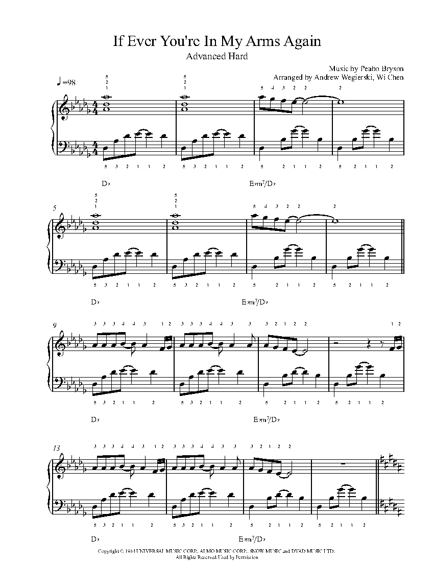 If Ever You're In My Arms Again sheet music