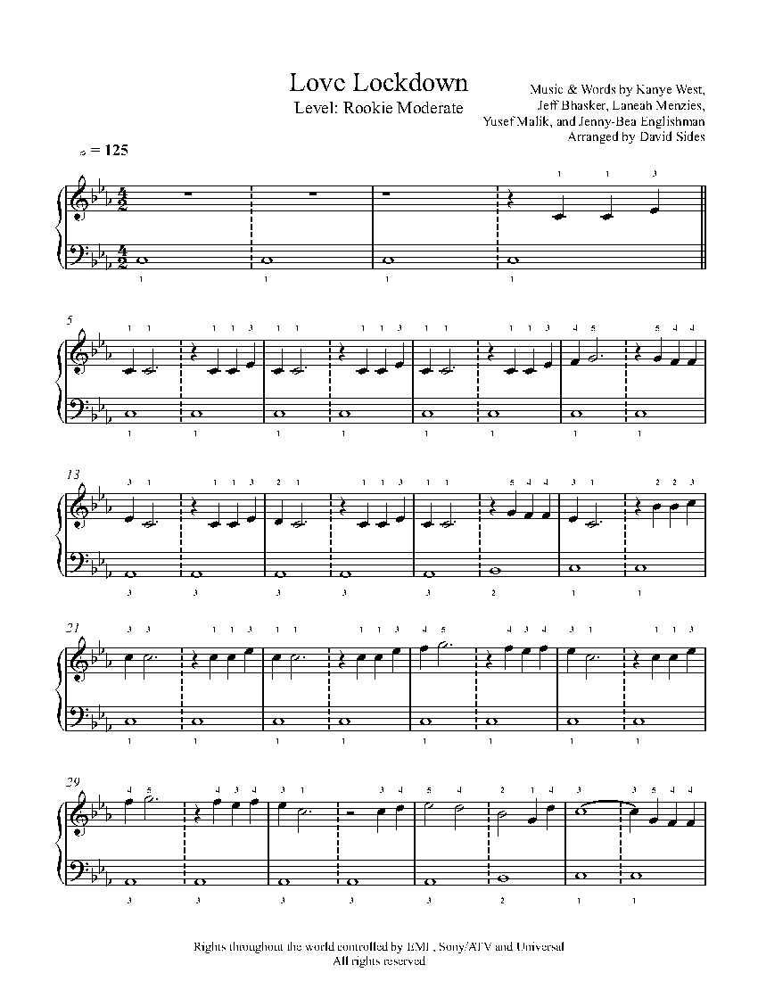 Love Lockdown sheet music