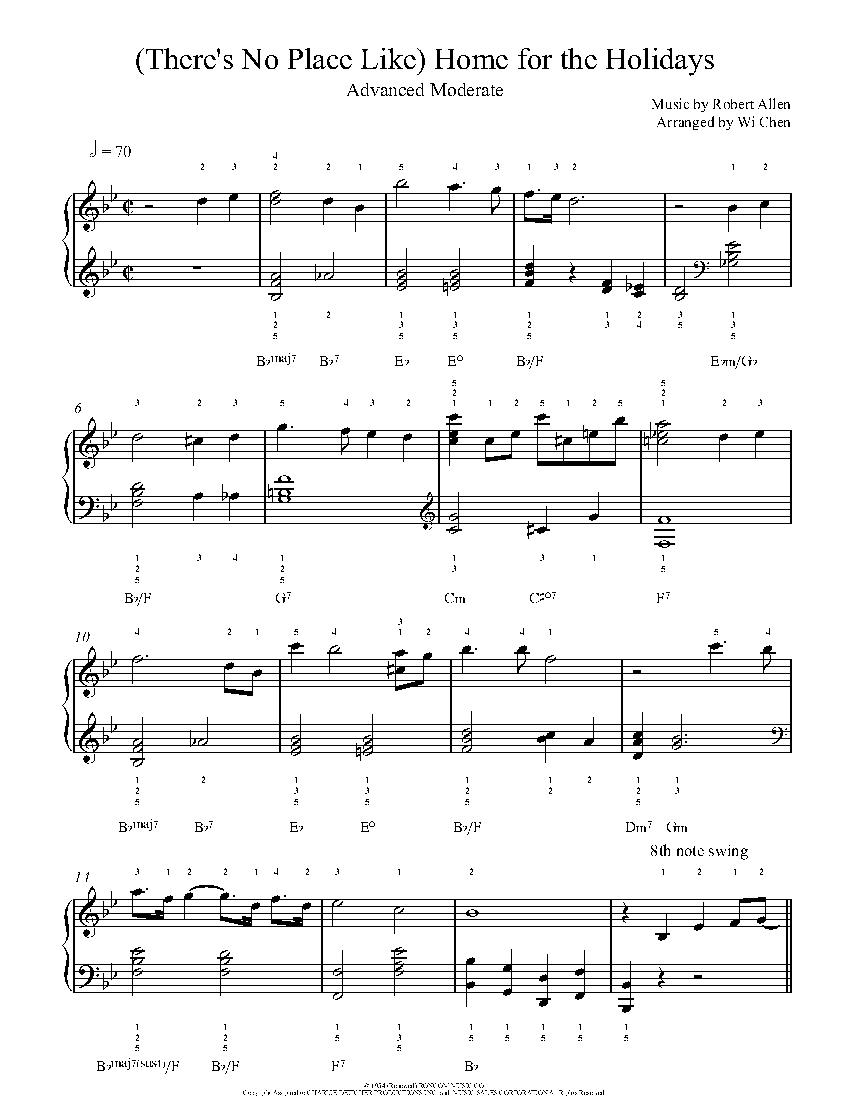 (There's No Place Like) Home for the Holidays sheet music