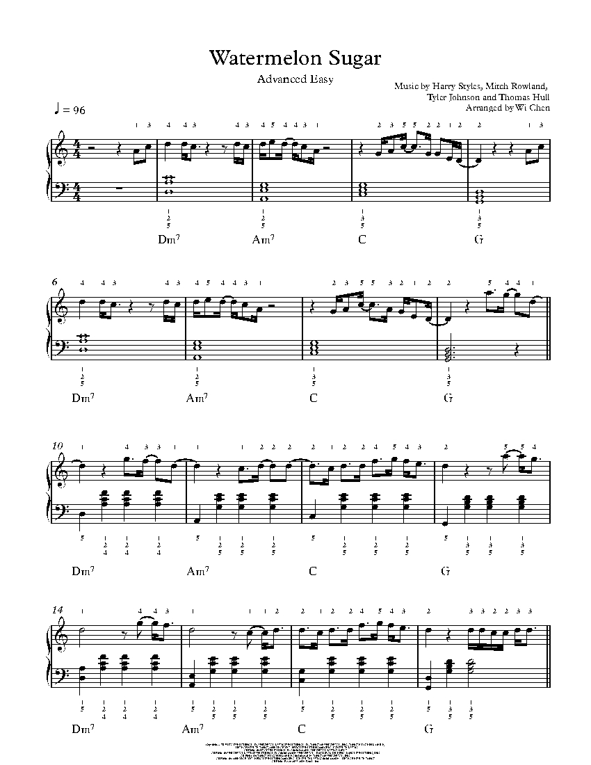 Watermelon Sugar sheet music