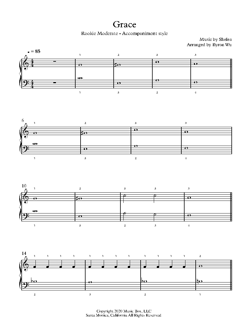 Grace sheet music