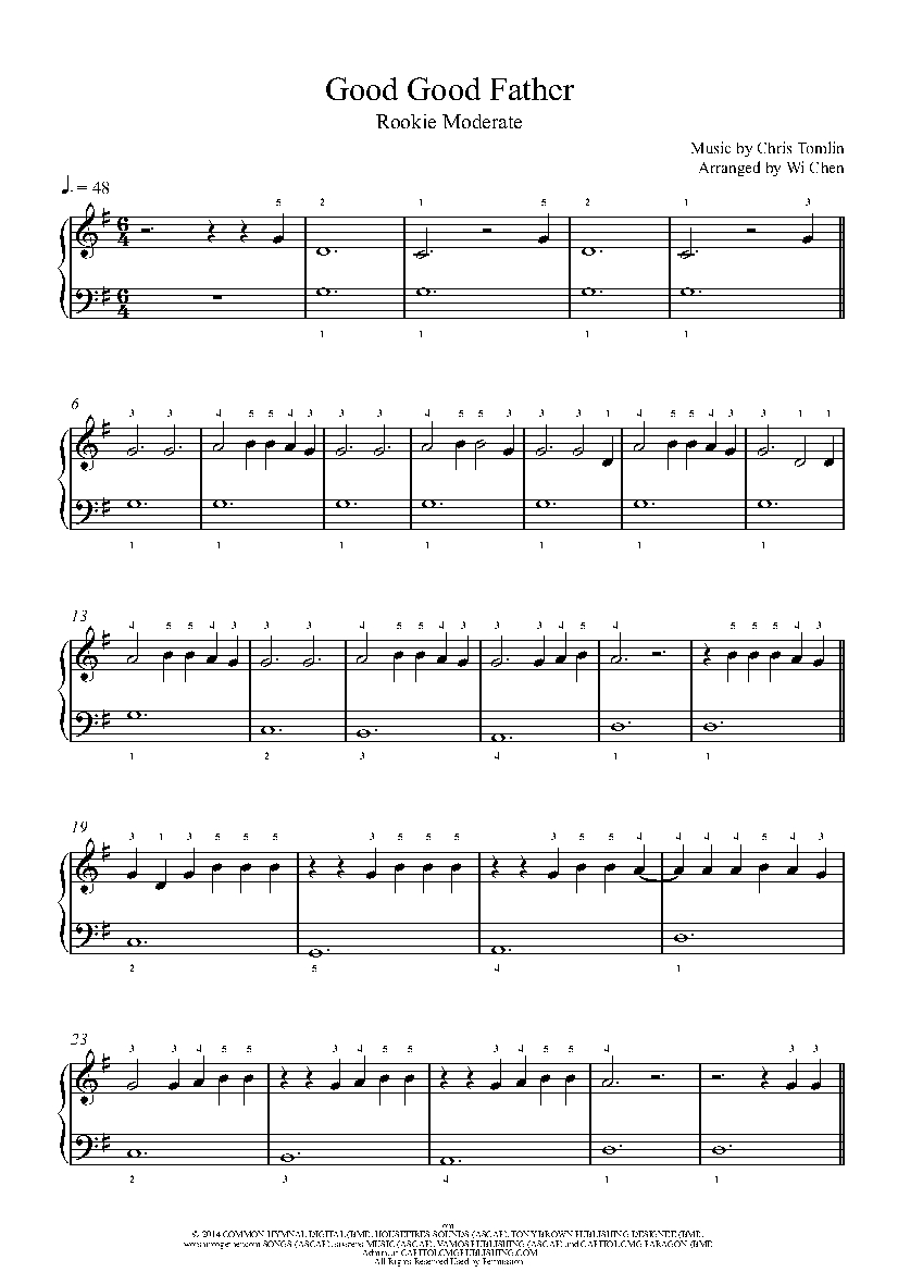 Good Good Father sheet music