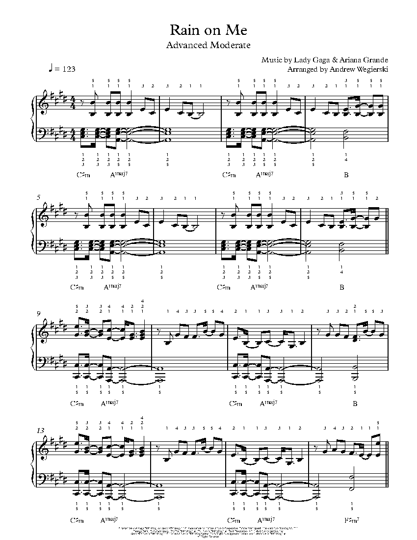 Rain On Me sheet music