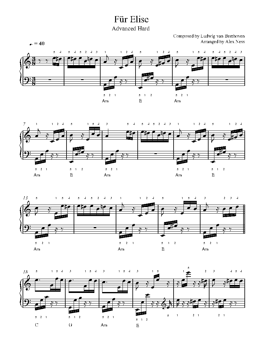 Für Elise (Piano Solo) Beethoven, Ludwig Libros | lagear.com.ar
