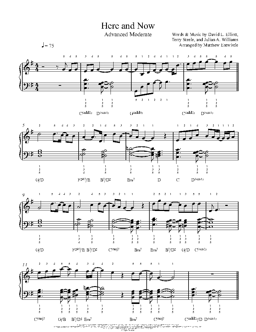 Here and Now sheet music