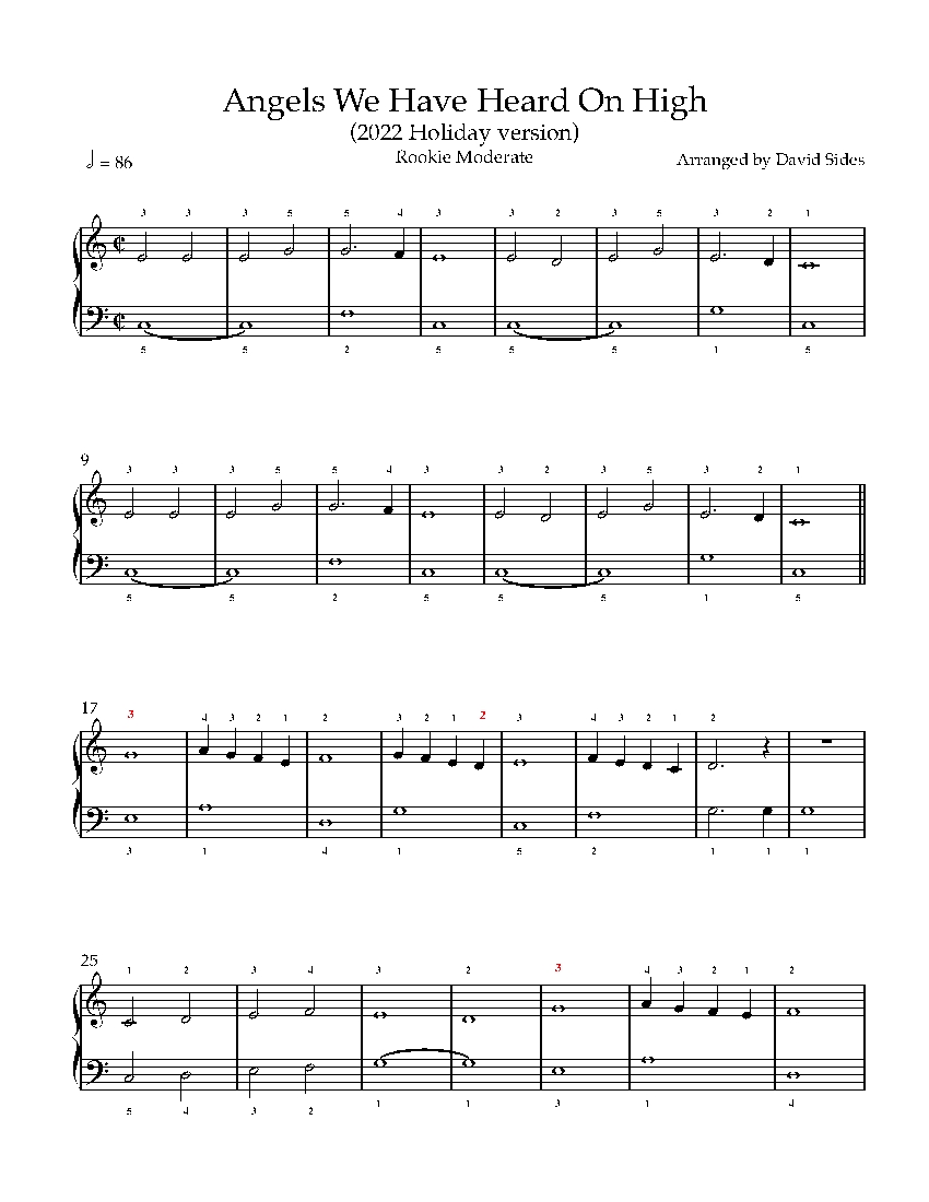 Angels We Have Heard On High - 2022 Holiday Version sheet music