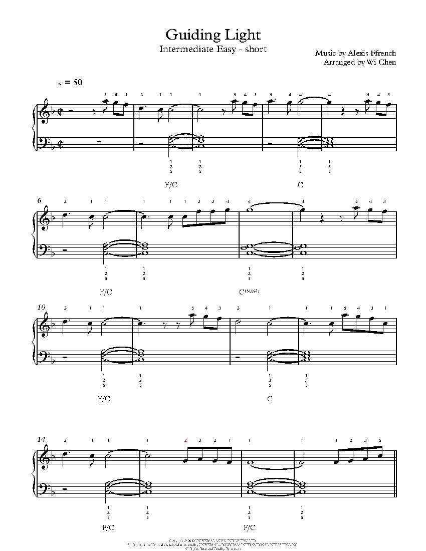 Guiding Light sheet music