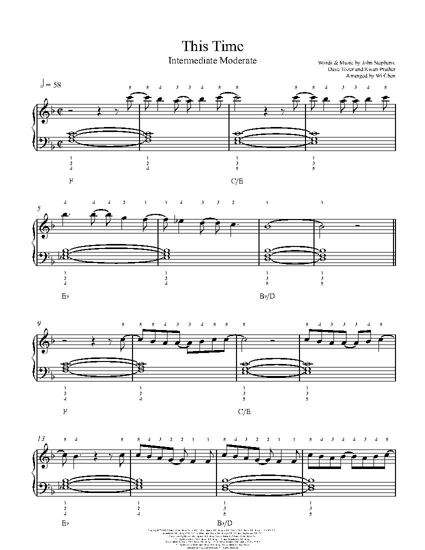 This Time sheet music