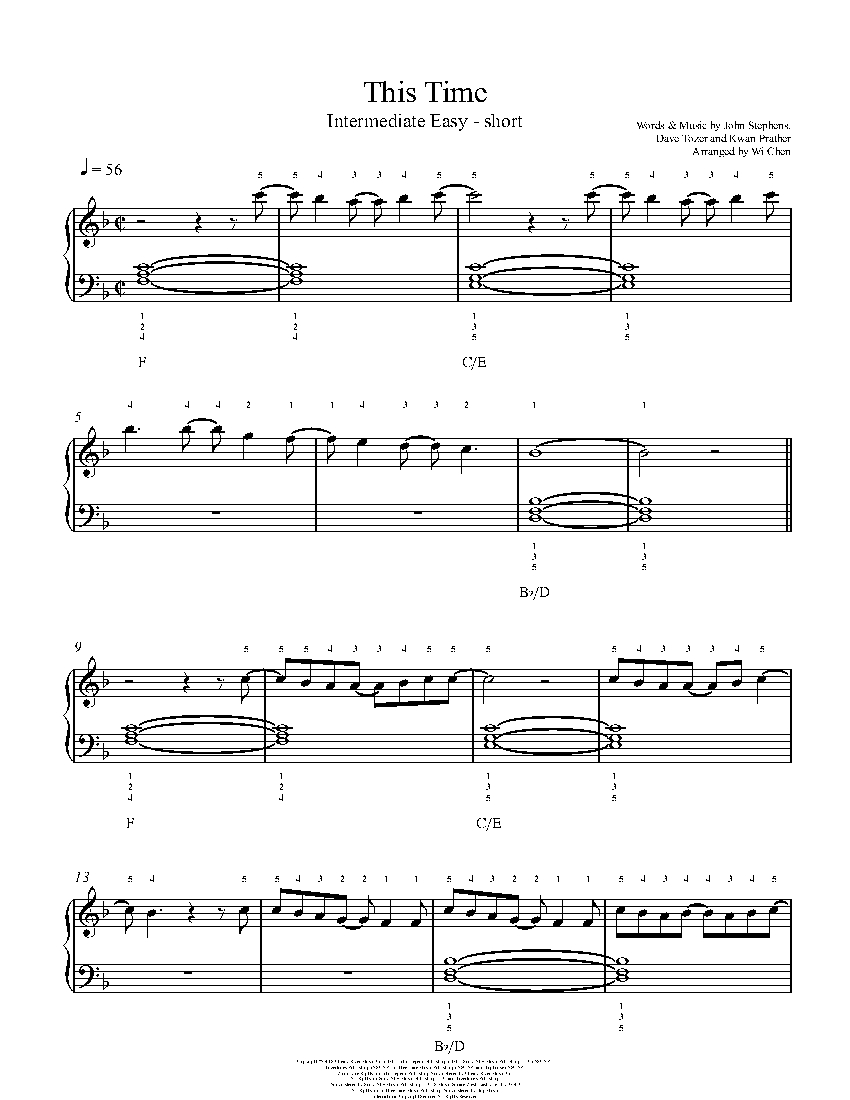 This Time sheet music