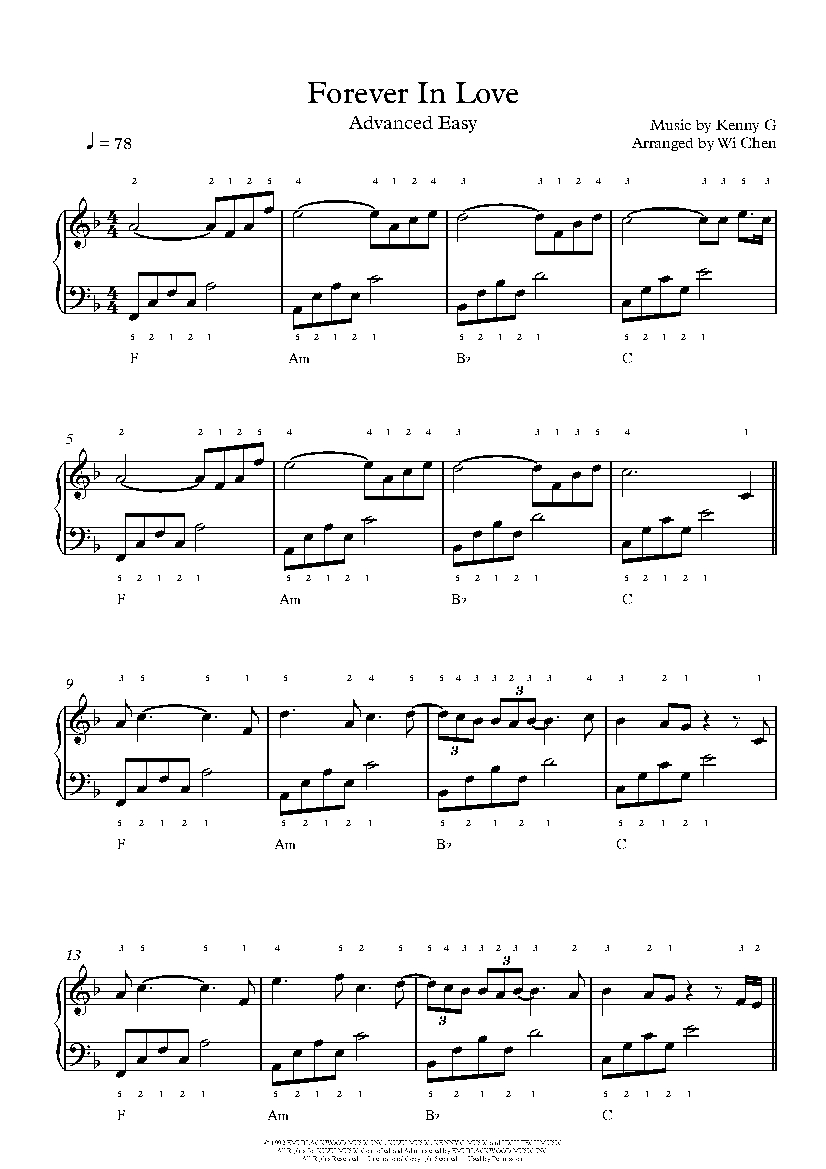Forever In Love sheet music