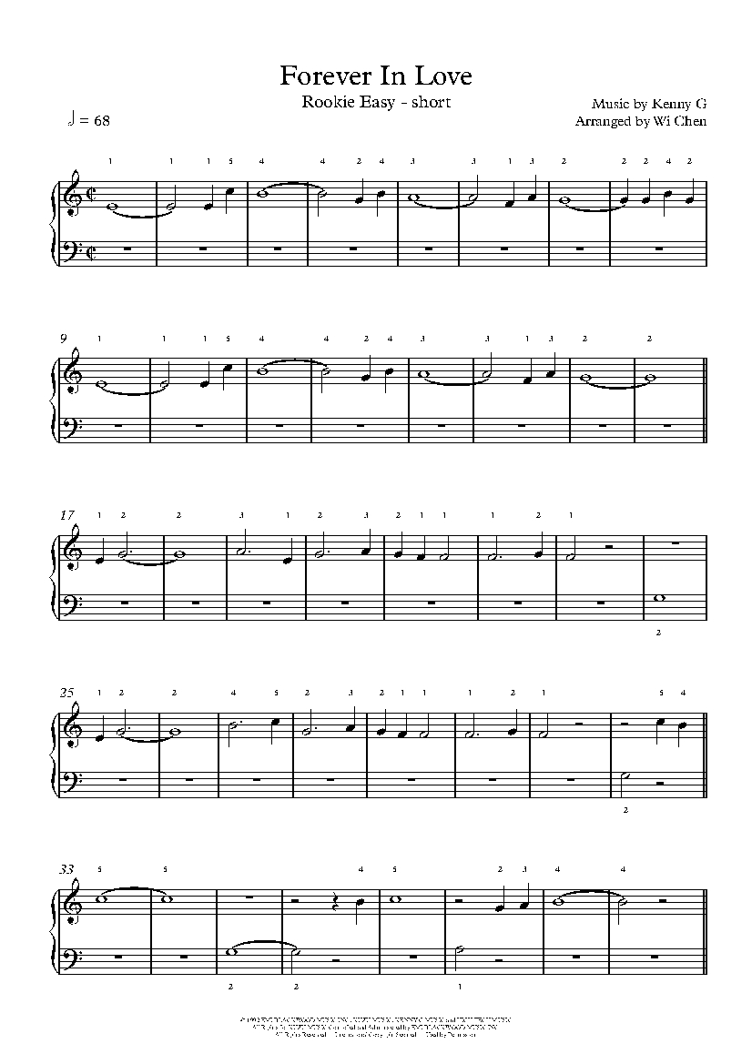 Forever In Love sheet music