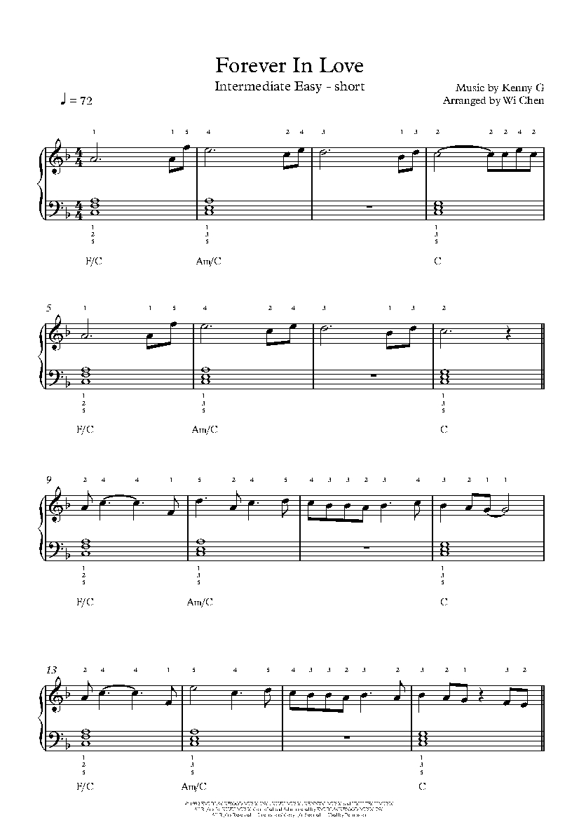Forever In Love sheet music