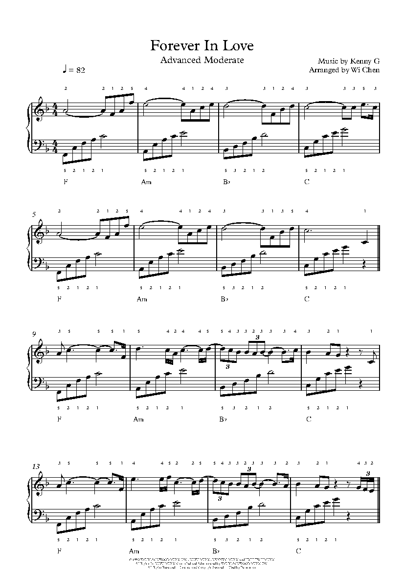 Forever In Love sheet music