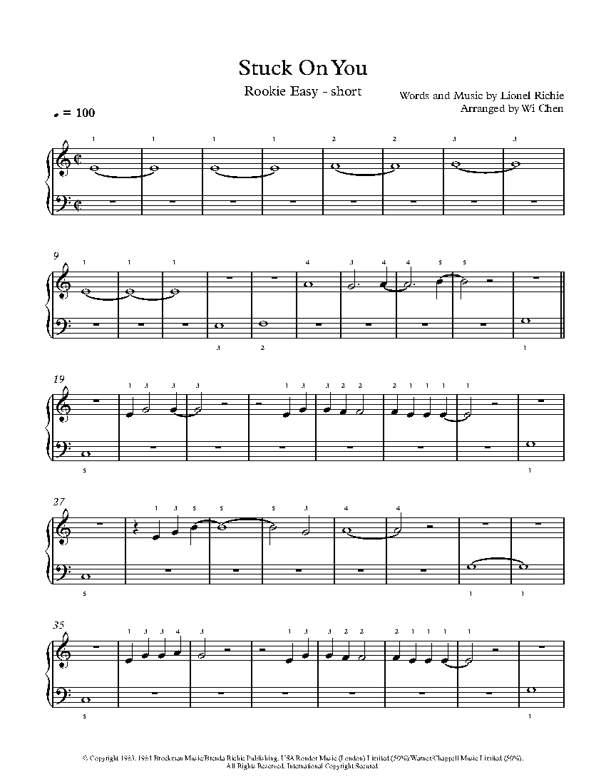Stuck on You sheet music
