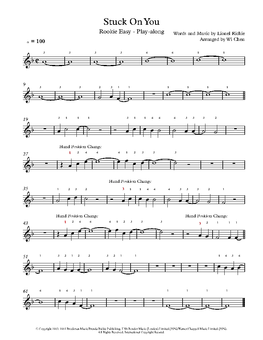 Stuck on You sheet music
