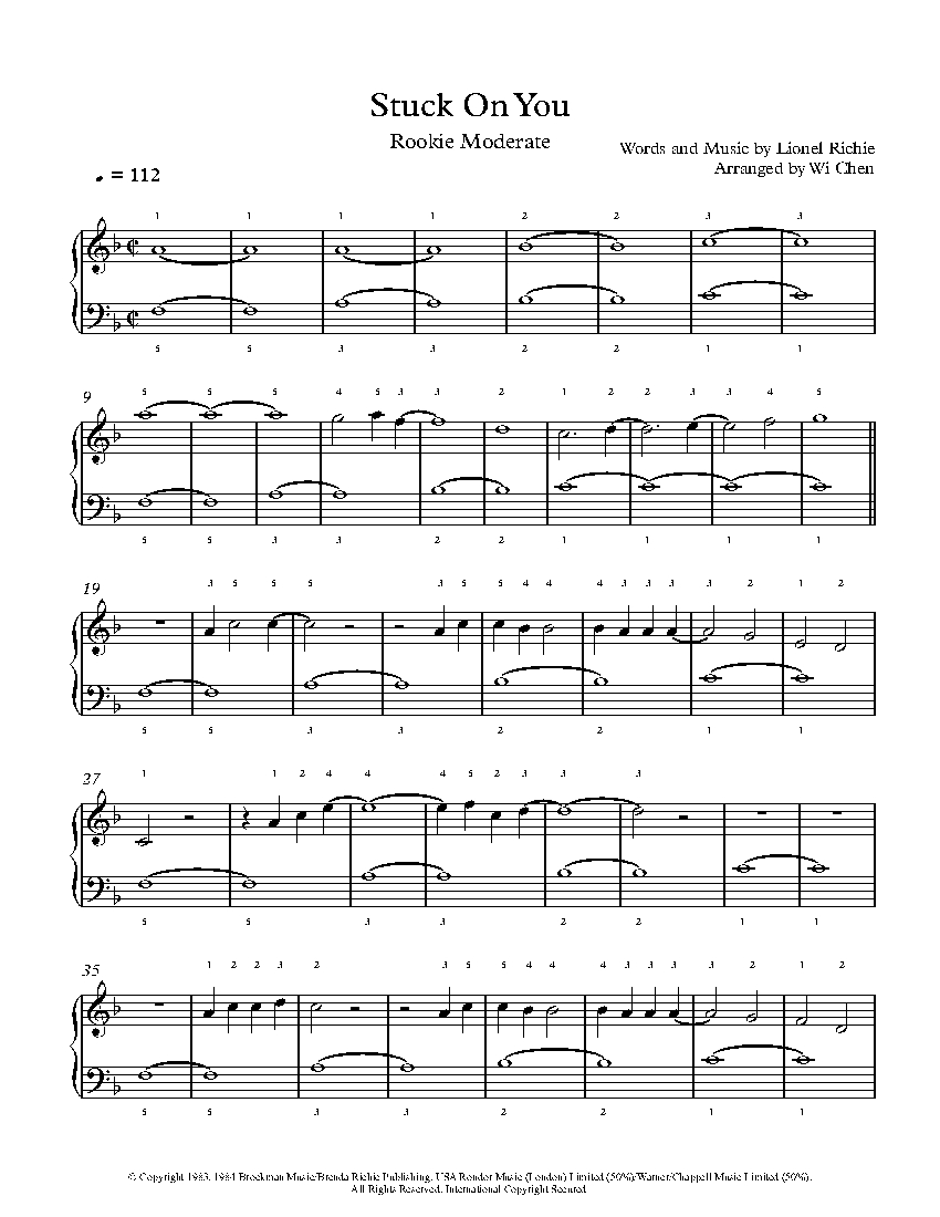 Stuck on You sheet music