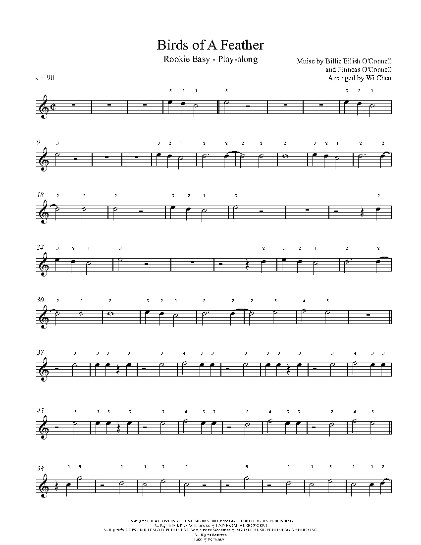 BIRDS OF A FEATHER sheet music