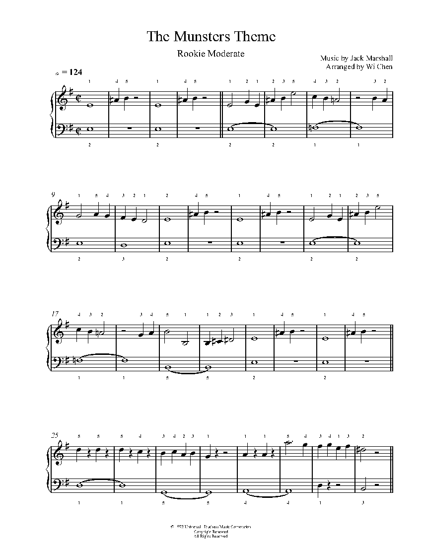The Munsters Theme sheet music