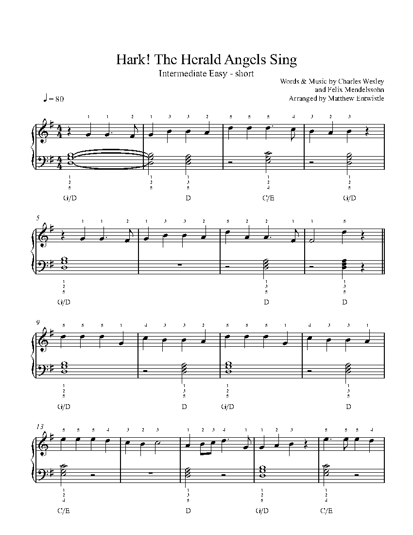 Hark! The Herald Angels Sing sheet music