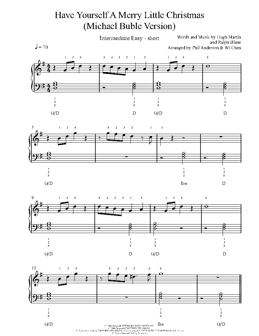Have Yourself a Merry Little Christmas sheet music
