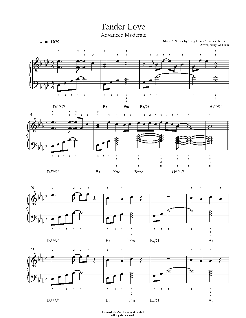 Tender Love sheet music