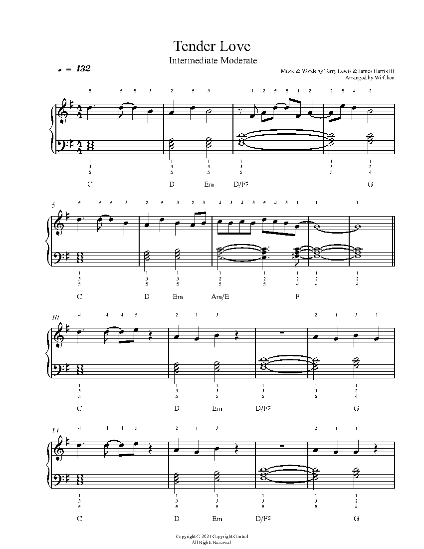Tender Love sheet music