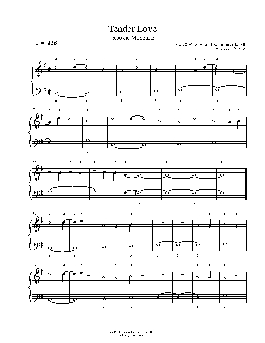 Tender Love sheet music