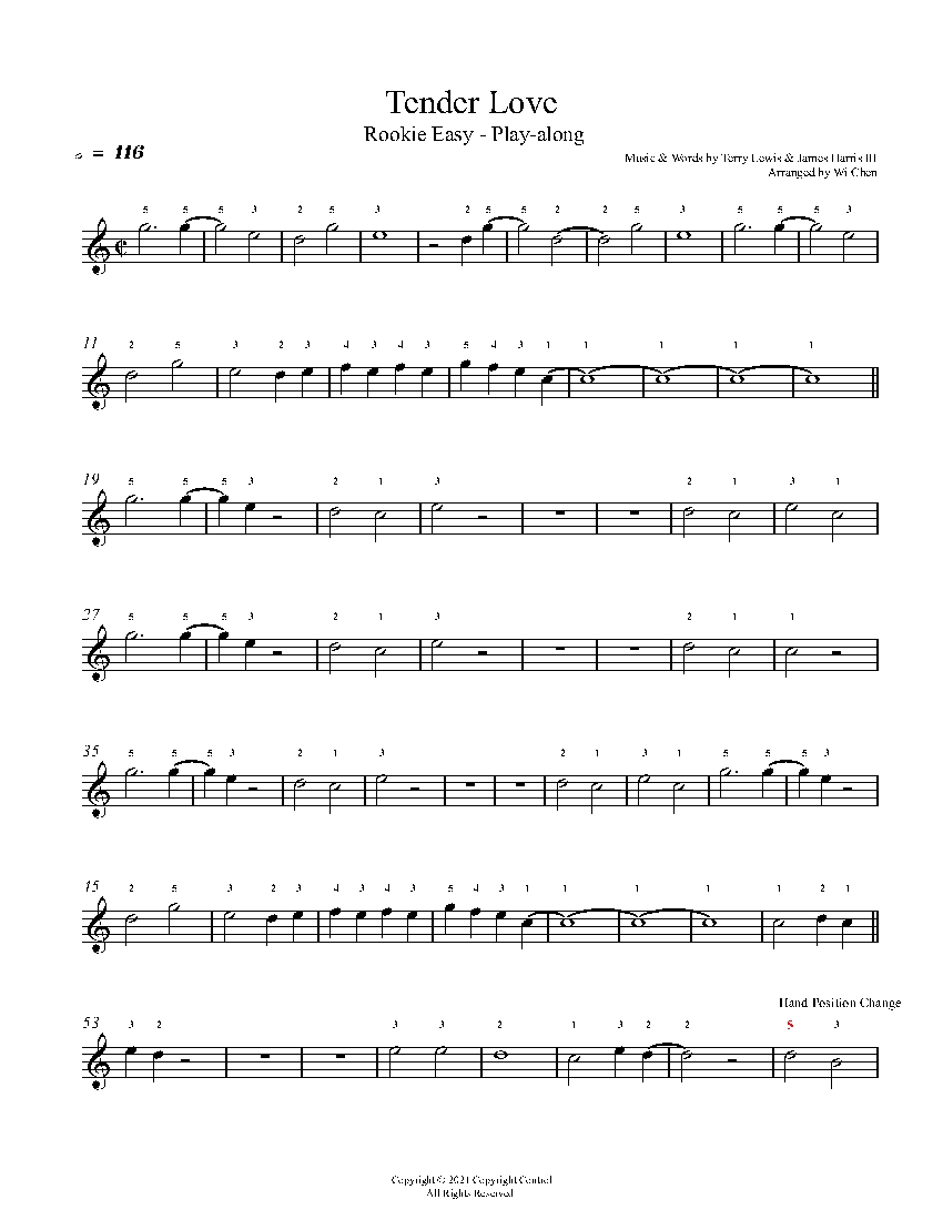 Tender Love sheet music