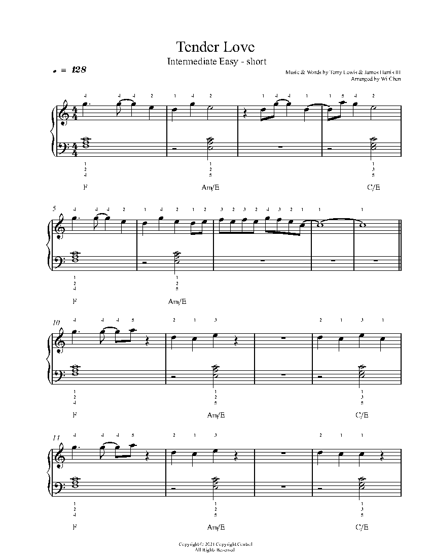 Tender Love sheet music