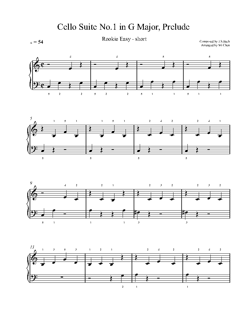 Cello Suite No.1 Prelude sheet music