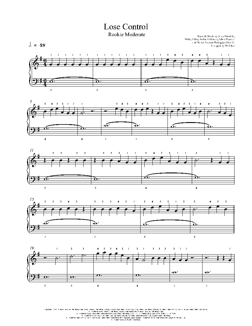 Lose Control sheet music