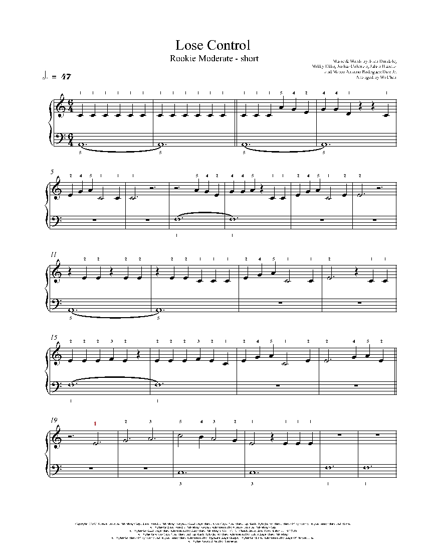 Lose Control sheet music
