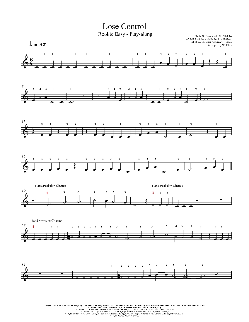 Lose Control sheet music