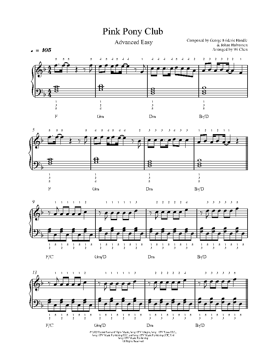 Pink Pony Club sheet music