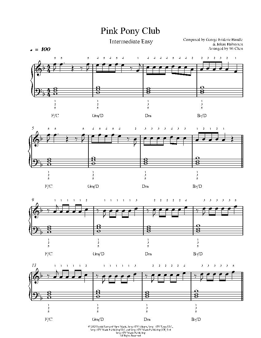 Pink Pony Club sheet music