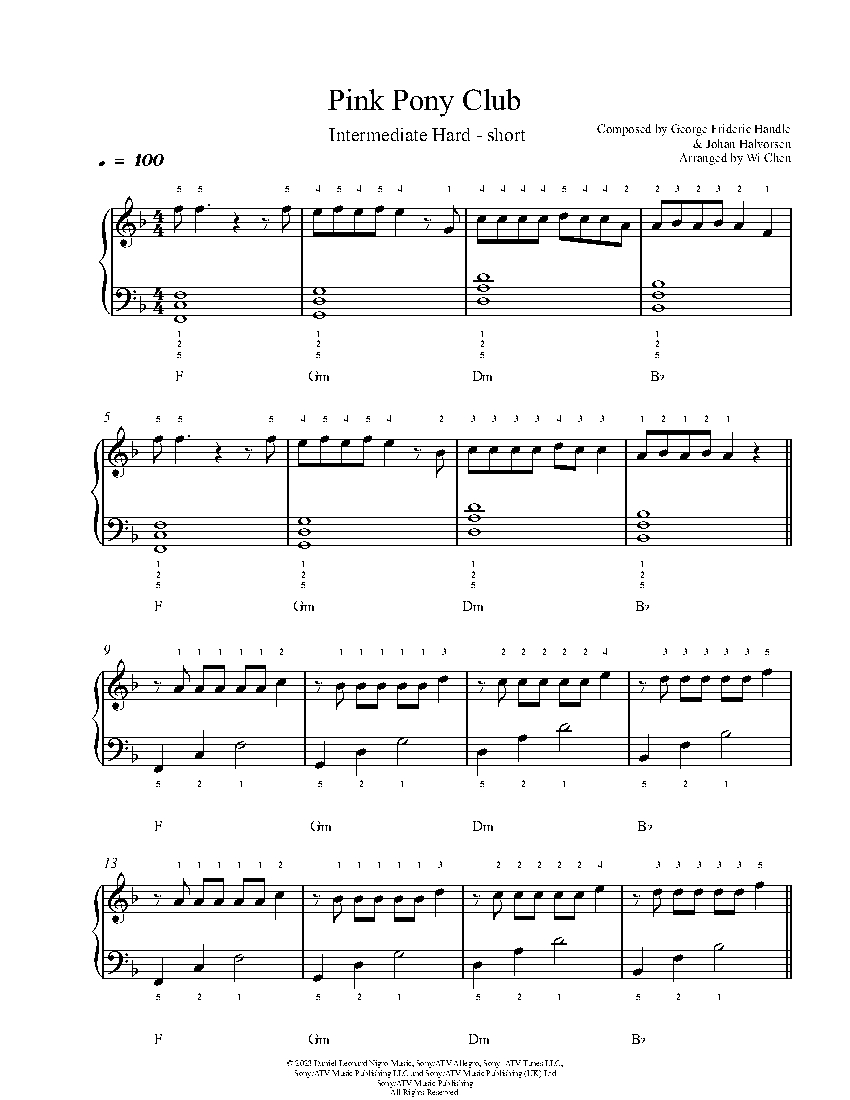 Pink Pony Club sheet music