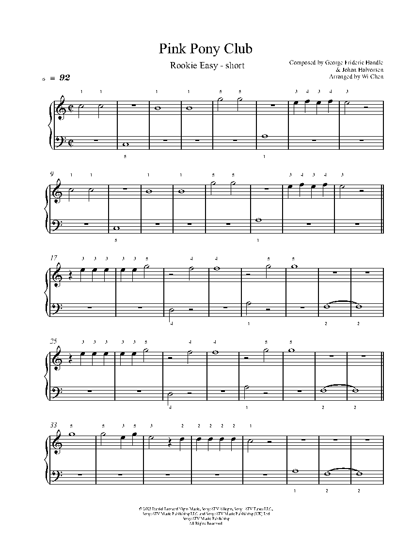 Pink Pony Club sheet music