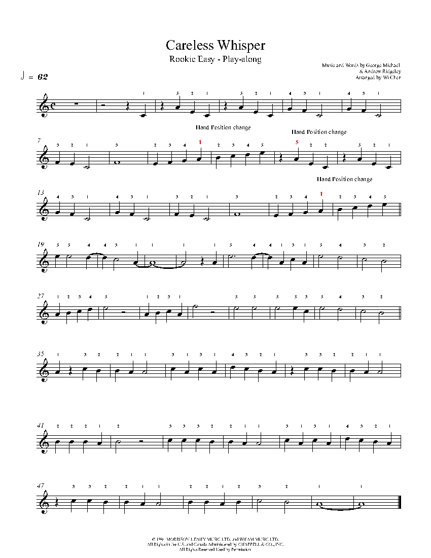 Careless Whisper sheet music