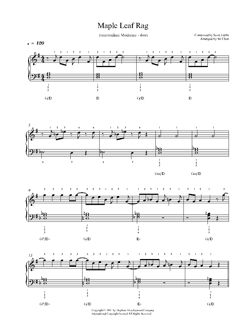 Maple Leaf Rag sheet music