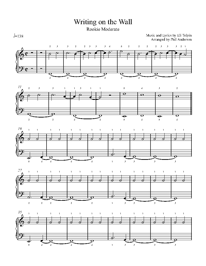 Writing on the Wall sheet music