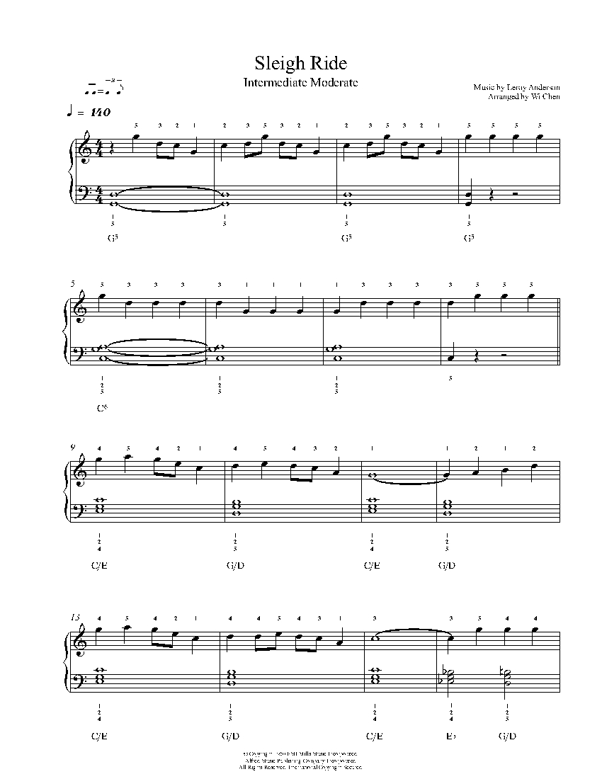 Sleigh Ride sheet music